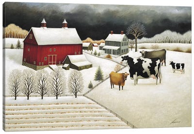 Passing Storm Canvas Art Print - Farmhouse Christmas Décor