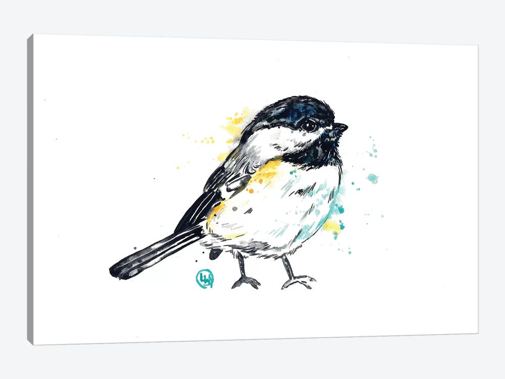 Chickadee - Itty Bitty Chicky by Lisa Whitehouse 1-piece Canvas Print