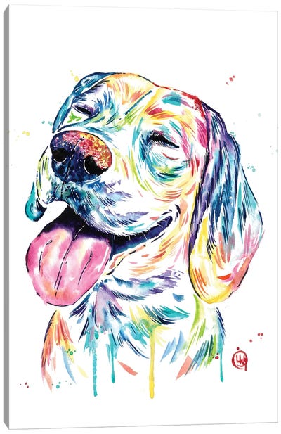 Loveable Beagle Canvas Art Print - Beagle Art