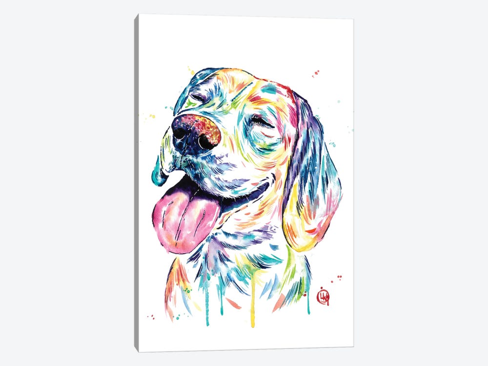 Loveable Beagle by Lisa Whitehouse 1-piece Canvas Art Print