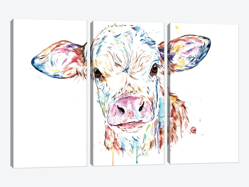 Manitoba Cow by Lisa Whitehouse 3-piece Canvas Artwork