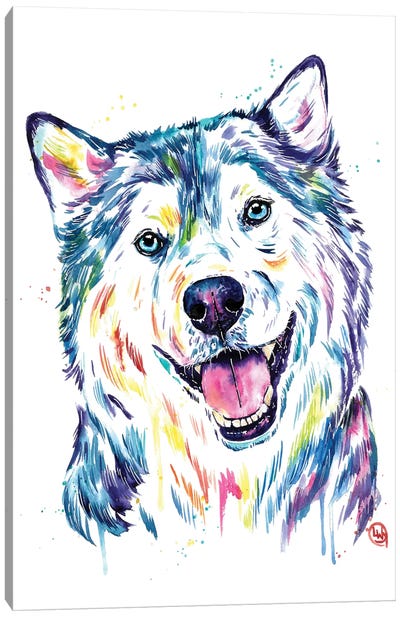 Siberian Husky Canvas Art Print - Lisa Whitehouse
