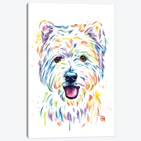 Westie Canvas Print #LWH114} by Lisa Whitehouse Canvas Wall Art