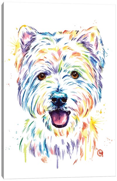 Westie Canvas Art Print - West Highland White Terrier Art