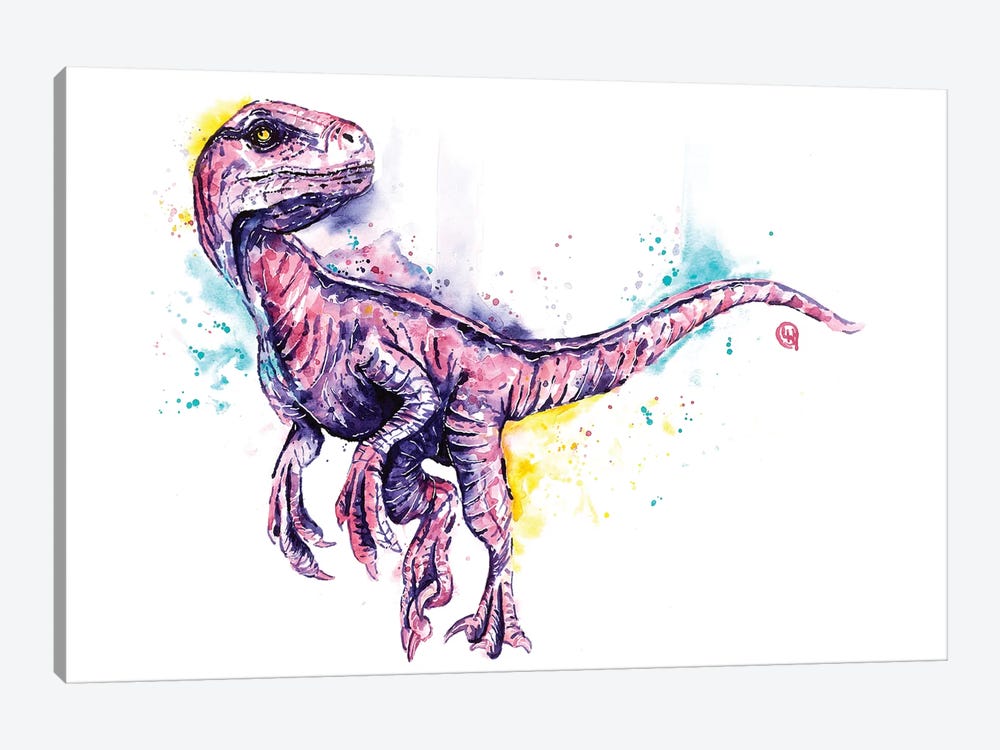 Blue the Raptor by Lisa Whitehouse 1-piece Canvas Print