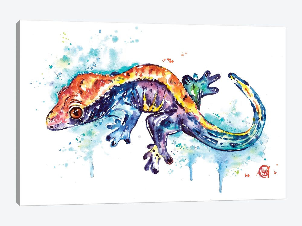 Wall Decor Blue Gecko Art Print Abstract Watercolor Painting Wall Decor Blue Gecko Art Print Abstract Watercolor Painting