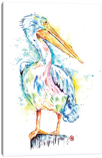 Pelican Canvas Art Print - Lisa Whitehouse