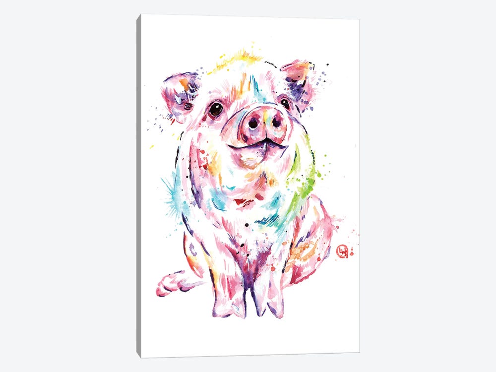Piggy by Lisa Whitehouse 1-piece Canvas Artwork