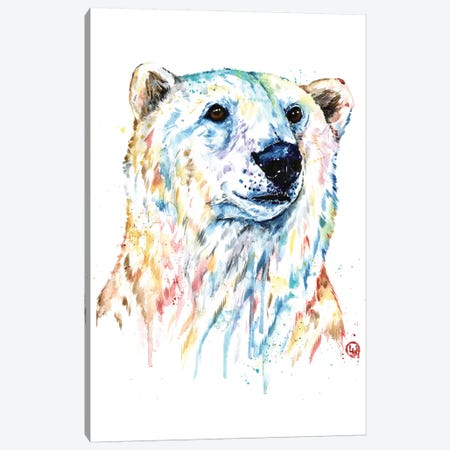 Portrait of a Polar Bear Canvas Print #LWH132} by Lisa Whitehouse Canvas Art Print