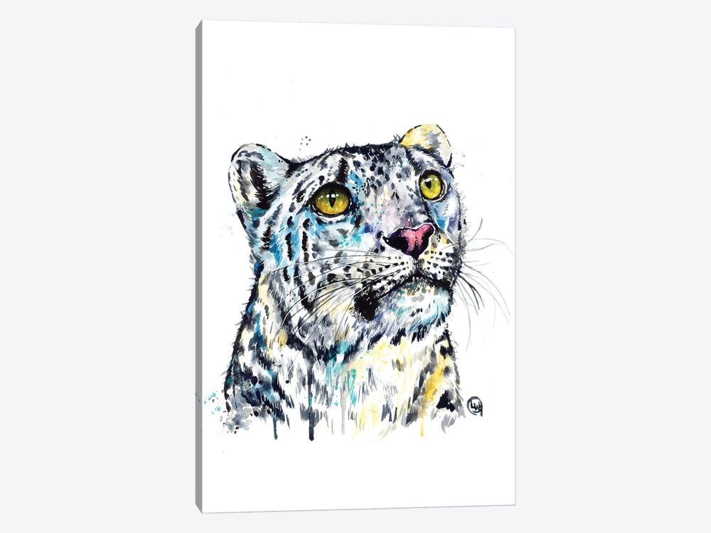 Snow Leopard by Lisa Whitehouse 1-piece Canvas Art Print