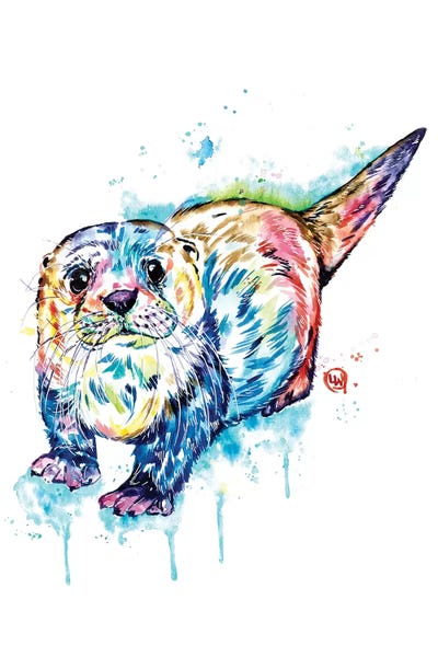 Kids Ocean Life Art: Adorable Otter by Lisa Whitehouse