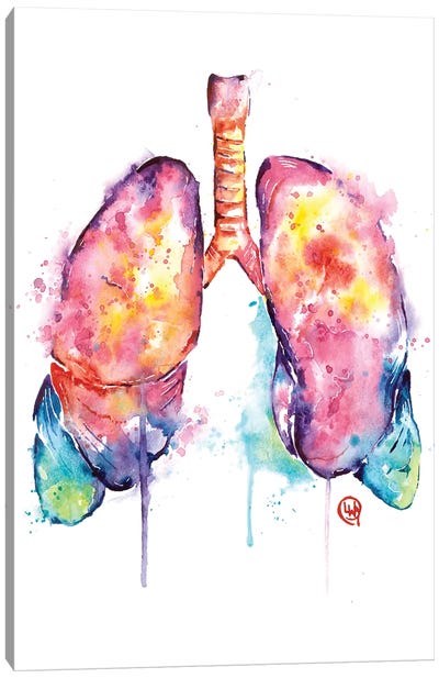 Just Breathe Canvas Art Print - Anatomy Art