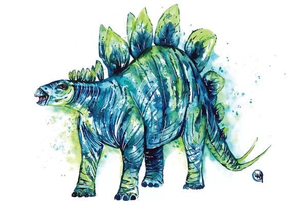 Kids Dinosaur Art: Spike Tail The Stegosaurus by Lisa Whitehouse