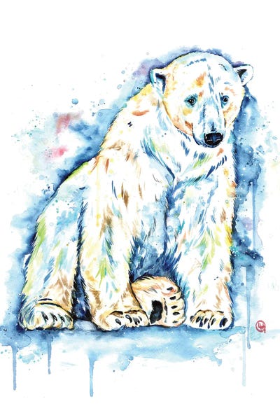 Polar Bear - Solitude by Lisa Whitehouse art print