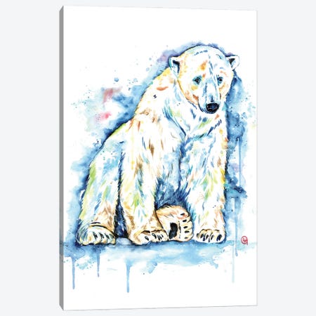 Polar Bear - Solitude Canvas Print #LWH147} by Lisa Whitehouse Art Print
