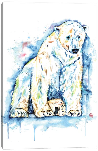 Polar Bear - Solitude Canvas Art Print - Lisa Whitehouse