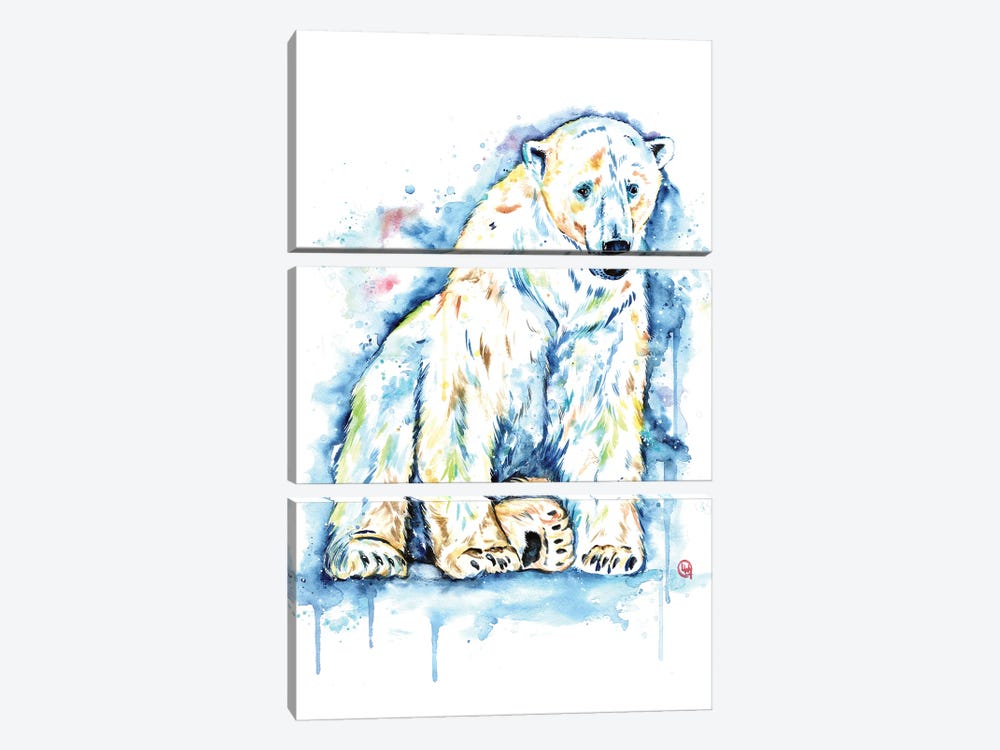 Polar Bear - Solitude by Lisa Whitehouse 3-piece Art Print