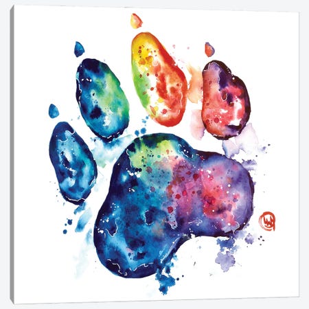 Colorful Cat Canvas Print #LWH155} by Lisa Whitehouse Canvas Artwork