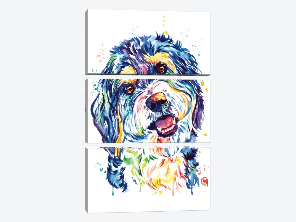 Bernedoodle by Lisa Whitehouse 3-piece Canvas Wall Art