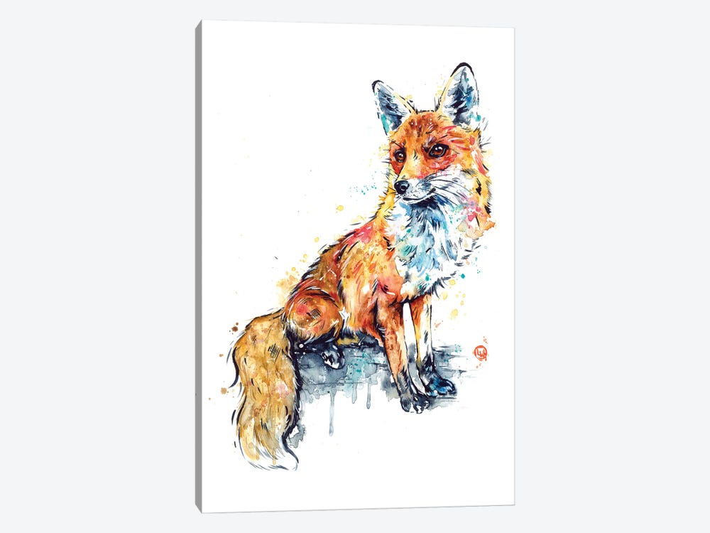 Fox - Sitting Pretty by Lisa Whitehouse 1-piece Canvas Print