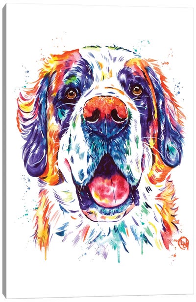 Saint St Bernard Dog Art CANVAS Print of LA Shepard Painting -  Norway