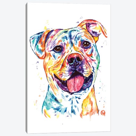 Staffordshire Bull Terrier Canvas Print #LWH177} by Lisa Whitehouse Canvas Art