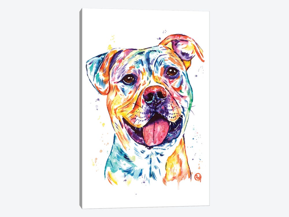 Staffordshire Bull Terrier by Lisa Whitehouse 1-piece Canvas Art