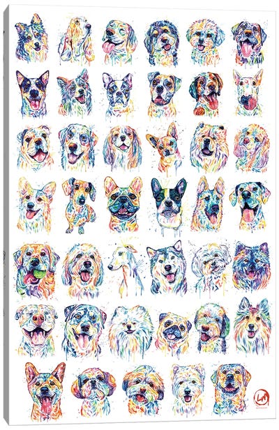 You Can Never Have Too Many Dogs Canvas Art Print - Lisa Whitehouse