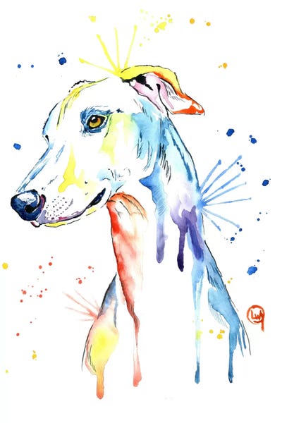 Greyhound by Lisa Whitehouse art print