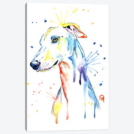 Greyhound Canvas Print #LWH20} by Lisa Whitehouse Canvas Wall Art