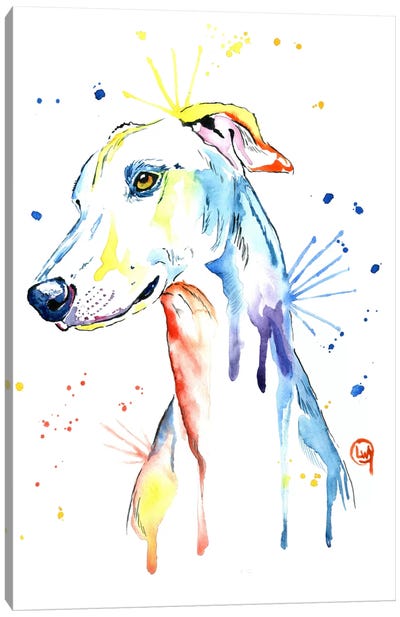 Greyhound Canvas Art Print - Lisa Whitehouse