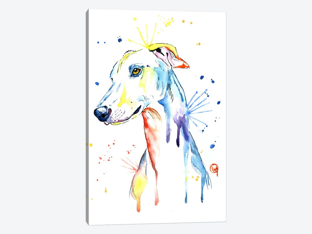 Greyhound by Lisa Whitehouse 1-piece Canvas Art Print
