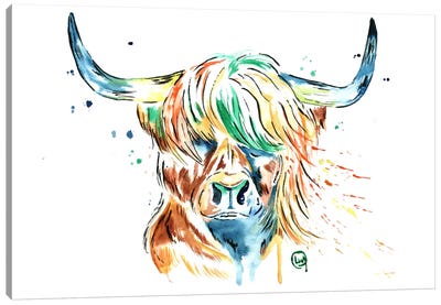 Heilan Coo Canvas Art Print - Bull Art