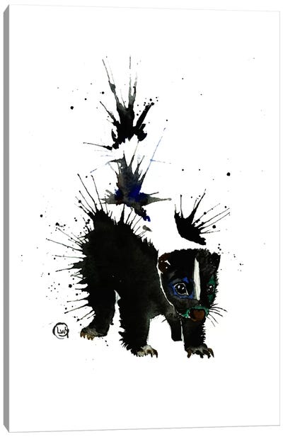 Ink Blot Canvas Art Print - Badger Art