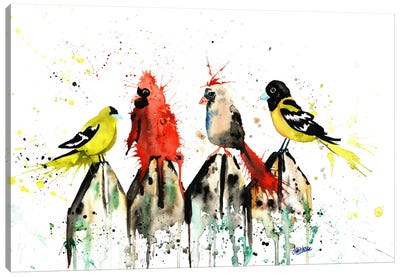 Judgy Birds Canvas Art Print - Lisa Whitehouse