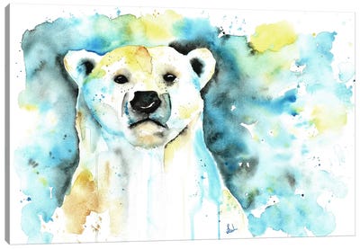Like A Boss Canvas Art Print - Polar Bear Art