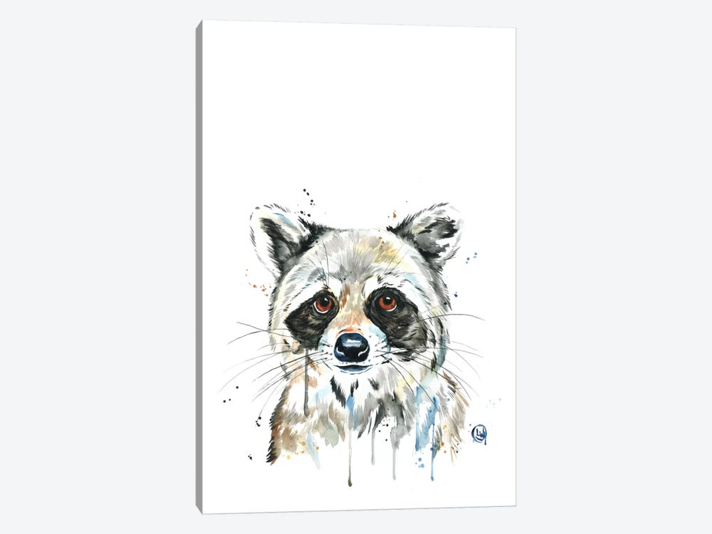 Peekaboo Raccoon by Lisa Whitehouse 1-piece Art Print