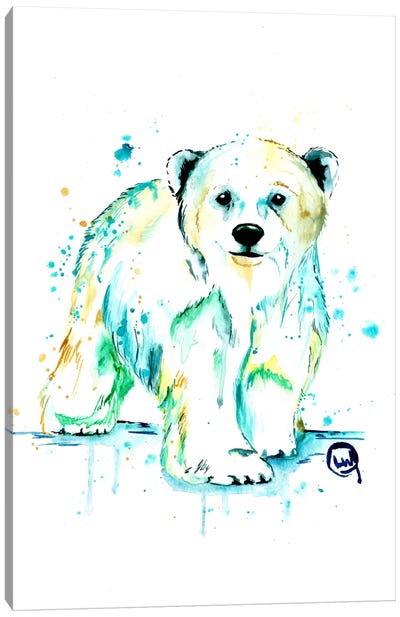 Polar Bear Baby Canvas Art Print - Lisa Whitehouse