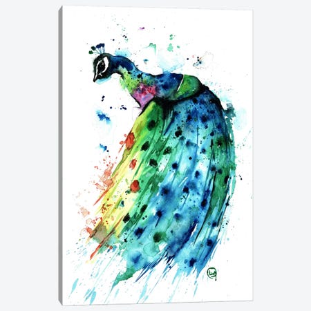 Proud Peacock Canvas Print #LWH36} by Lisa Whitehouse Canvas Wall Art