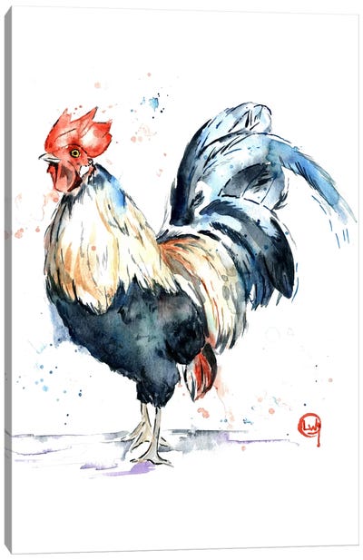 Rooster Canvas Art Print - Lisa Whitehouse