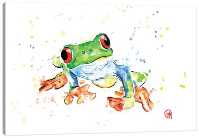 Tree Frog Canvas Art Print - Reptile & Amphibian Art