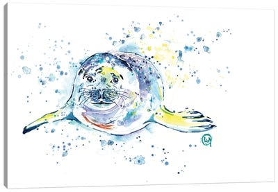 Emil The Seal Canvas Art Print - Seal Art