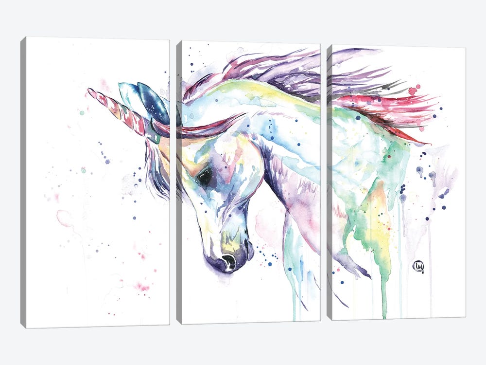 Kenzie's Unicorn by Lisa Whitehouse 3-piece Canvas Wall Art