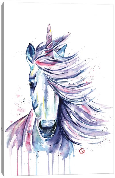 Unicorn Canvas Art Print - Pastels