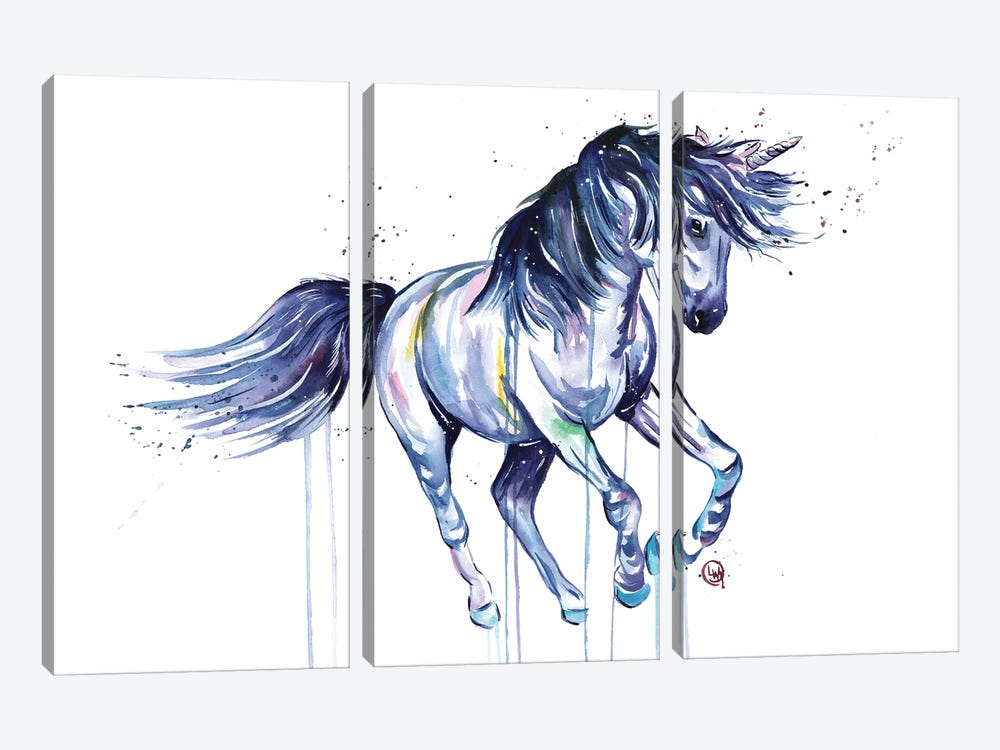 Unicorn Dreams by Lisa Whitehouse 3-piece Canvas Art Print