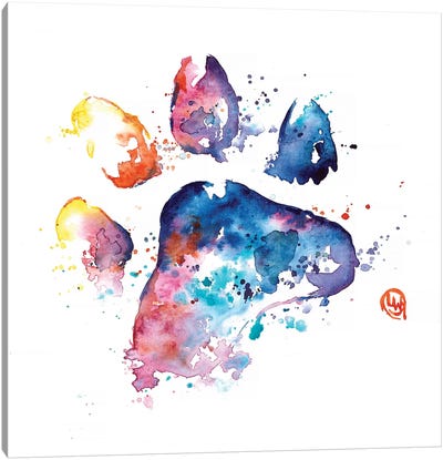 A Paw To Remember Canvas Art Print - Kids Animal Art