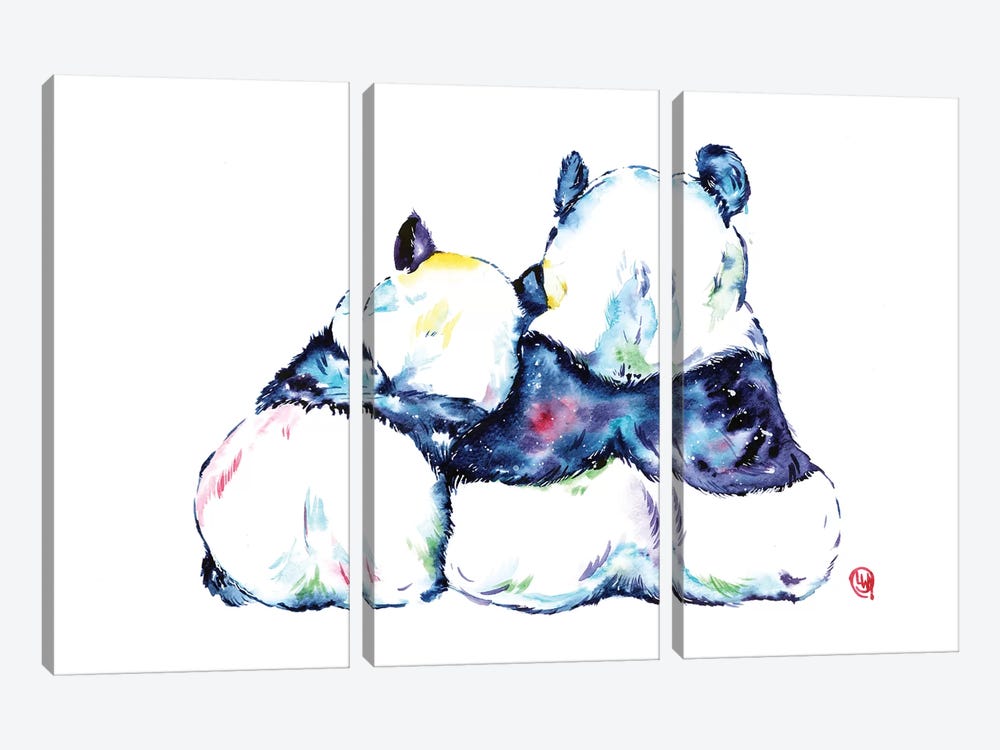Better Together - Pandas by Lisa Whitehouse 3-piece Canvas Art Print