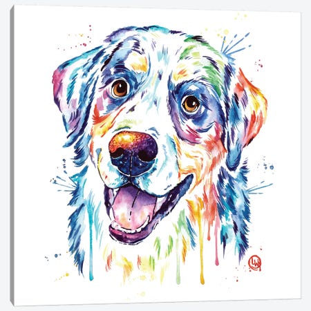 Burnese Mountain Dog Canvas Print #LWH67} by Lisa Whitehouse Canvas Print