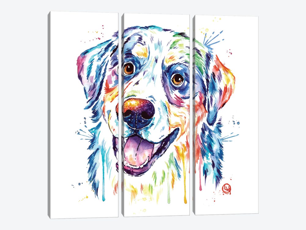 Burnese Mountain Dog by Lisa Whitehouse 3-piece Canvas Wall Art