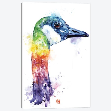 Colorful Canada Goose Canvas Print #LWH68} by Lisa Whitehouse Canvas Artwork